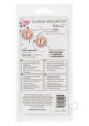 Climax Weighted Balls Kegel Exerciser Rose Gold pack featuring two steel orgasm balls for pelvic floor training.