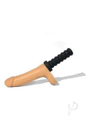 Rascal Jock Brent 8 Inch Silicone Dildo Vanilla with realistic detail and X-Treme Grip Interlocking System.