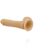 Addiction Bendable David Silicone Dildo 8 Inch Vanilla with realistic shape and posable core.