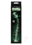 Firefly G-Spot Glass Wand Glow In The Dark Clear packaging showcasing its luminous design and glass craftsmanship.