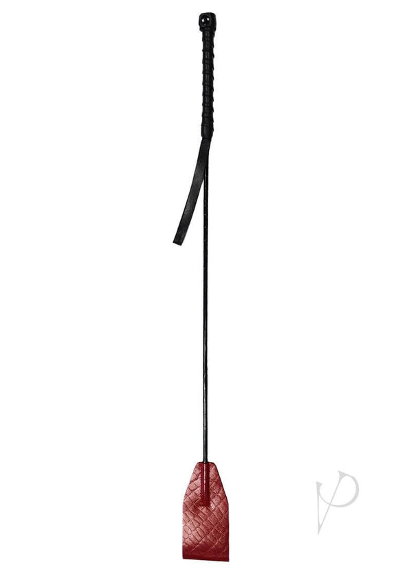 Rouge Anaconda Leather Riding Crop Burgundy, a premium leather riding crop with a luxurious burgundy finish.