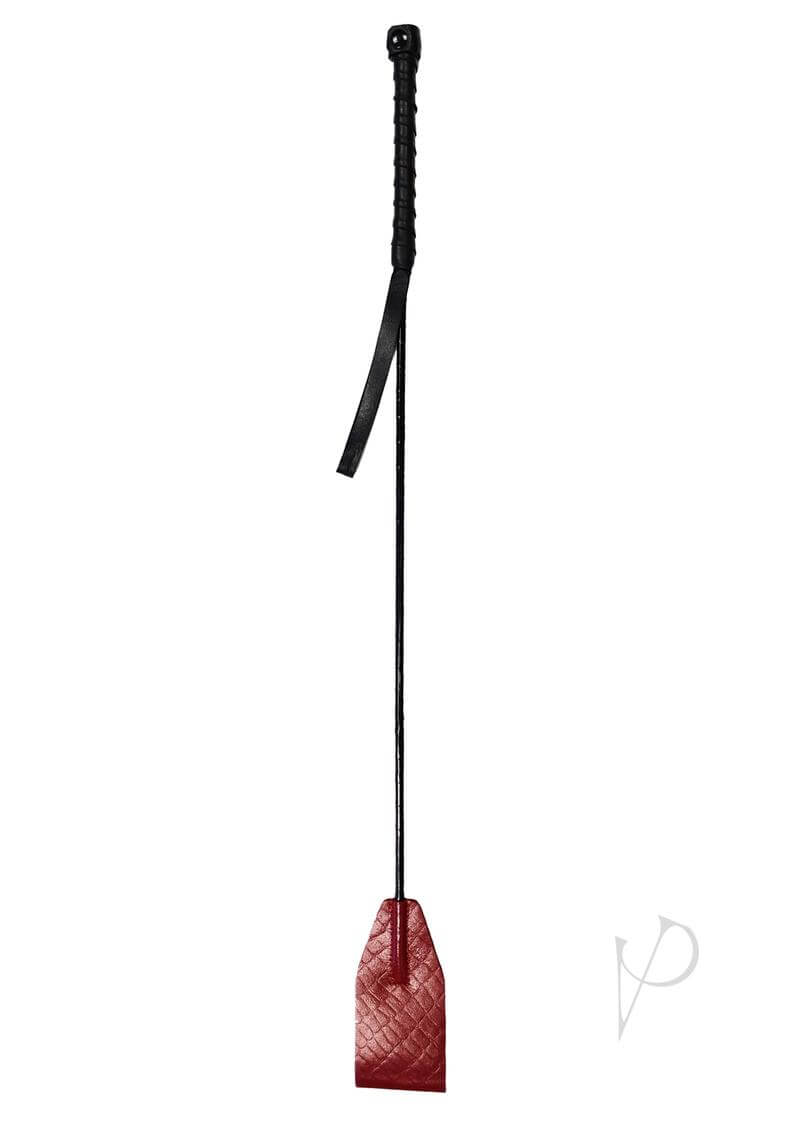 Rouge Anaconda Leather Riding Crop Burgundy, a premium leather riding crop with a luxurious burgundy finish.