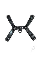Rouge OTH Adjustable Leather Harness Medium Black, premium adjustable leather harness with buckle straps.