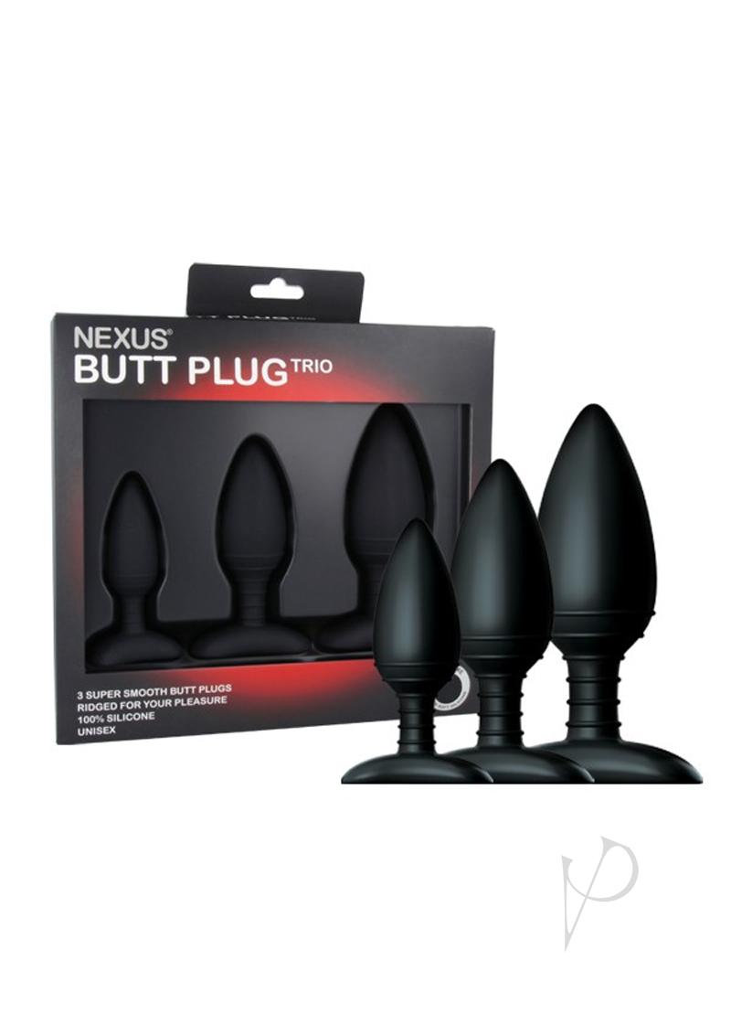 Butt Plug Trio 3 Set Black-0