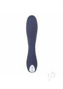 Evolved Coming Strong Rechargeable Silicone Vibrator Purple with streamlined design and control buttons.
