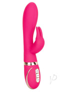 Jack Rabbit Signature Silicone Rabbit Vibrator Pink in a sleek design with bunny ears for dual stimulation.