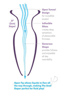 Anal Fantasy Elite Beginner's Anal Gaper Glass Open Tunnel features open tunnel design for enhanced access and pleasure.