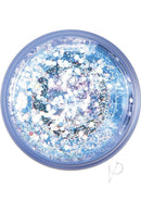 Evolved Glitteriffic Silicone Light-Up Rabbit Vibrator Aqua shimmering glitter-filled handle close-up view