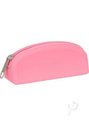 PowerBullet Silicone Storage Bag with Zipper Pink in a smooth pink silicone material.