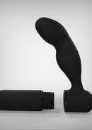 Bathmate Prostate and Perineum Silicone Massager Black showing ergonomic design and removable VIBE bullet.