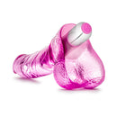 Naturally Yours Vibrating Ding Dong 6.5 Inch Dildo Pink with realistic shape and removable waterproof bullet for stimulation
