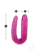 B Yours Double Headed Dildo 18 Inch Pink dimensions with measurements: 1.25in, 1.75in, and 6.5in.