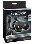 Fantasy C Ringz Vibrating Cock Blocker with Ass Gasm Plug packaging showcasing remote-controlled features.