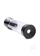 Size Matters Power Suction Penis Pump with Built-in Display showcasing clear tube and digital control features.