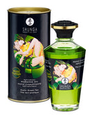 Aphrodisiac Organica Warming Oil Exotic Green Tea by Shunga, luxury warming oil for intimate moments.