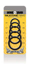 Boneyard Silicone Ring Cock Rings 5 Piece Kit Black featuring five sizes on packaging, perfect for enhancing intimate play.