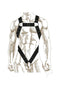 Prowler RED Noir Body Harness XL Black, a bold black fetish harness showcasing style and confidence.