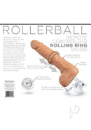 Skinsations Rollerball Rolling Ring Dildo Vanilla with motion ring and suction cup base for enhanced stimulation