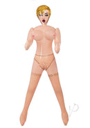 Doll Face Real Life Size Female Blow-Up Doll 5.2 Feet in a playful and inviting pose, perfect for parties or private moments.