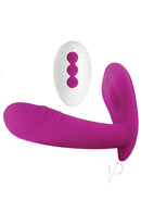 Bliss Power Punch Silicone Dual Vibrator with Remote Pink showcasing its sleek design and remote control.