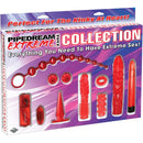 Pipedream Extreme Toyz Collection Sex Toy Kit featuring a variety of red pleasure products for extreme fun.