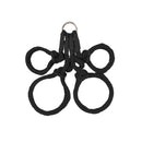Fetish Fantasy Series Japanese Silk Rope Hogtie Black with soft cuffs for shibari-style bondage.