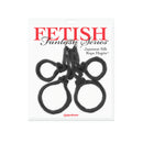 Fetish Fantasy Series Japanese Silk Rope Hogtie Black displayed on packaging, ideal for elegant bondage experiences.