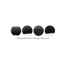 Fantasy C-ringz Magic Touch Vibrating Couples Ring Black with 4 unique texture options displayed.