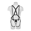Back view of harness for King Cock 12 Inch Hollow Strap-on Suspender System Flesh on a mannequin.