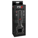PDX Elite Vibrating Roto-Sucker Masturbator packaging showcasing its features and design.