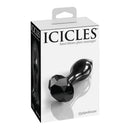 Pipedream Icicles No 78 Glass Anal Plug packaging with elegant design and smooth glass surface.