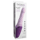 Fantasy For Her Luxe Thrust Vibrator Purple in sleek packaging showcasing its features and ergonomic design.