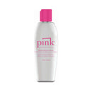 Pink Silicone Lubricant 4.7 Oz bottle with pink cap for enhanced intimate experiences.