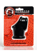 Oxballs Powersling Cock and Ball Stretching Sling Black package displaying its design and features.