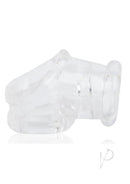 Oxballs Powersling Cock and Ball Stretching Sling Clear side view of the stretchy, clear design.