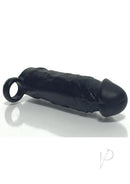 Boneyard Meaty 6.5 Inch Silicone Penis Extender Black with soft touch silicone and added length for enhanced pleasure.