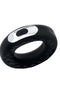 ZOLO Fat Tire Vibrating Cock Ring showcasing black design with easy-to-use single-button control for enhanced intimacy.
