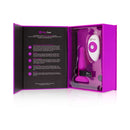 b-Vibe Novice Remote-Controlled Vibrating Anal Plug Fuchsia in its packaging with remote control inside.