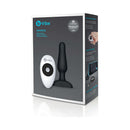 b-Vibe Novice Remote-Controlled Vibrating Anal Plug Black packaging showcasing the product and remote control.
