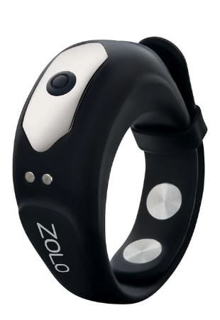 ZOLO Fit Rite Vibrating Cock Ring with adjustable snaps and sleek black design.