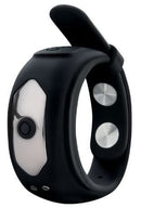 ZOLO Fit Rite Vibrating Cock Ring with Adjustable Snaps, featuring sleek design and two snap closures for a customizable fit.