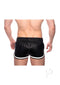 Prowler RED Leather Sport Shorts XSmall Black White, showing back view on model, sleek design, comfortable fit.