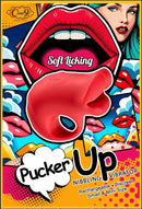 Cloud 9 Mini Lips Vibrating Nipple Clamps Pair Red on colorful packaging featuring vibrant lips and playful design.