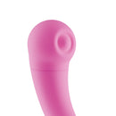 Femmefunn Aluna Mini Pink Rechargeable Vibrator close-up showing its ergonomic design and cheerful color.