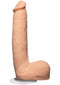 9-inch ULTRASKYN dildo with removable suction cup base in vanilla color, showcasing realistic design and dual density texture.