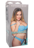 Main Squeeze Natasha Nice Pussy Masturbator Vanilla product packaging featuring Natasha Nice.