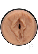 Main Squeeze Natasha Nice Pussy Masturbator Vanilla close-up of realistic entry detail in soft TPE material.