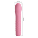 Pretty Love Atlas Silicone G-Spot Vibrator Pink with smooth silicone and curved head for targeted pleasure.
