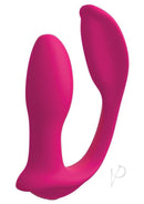 3Some Double Ecstasy Silicone Remote Control Vibrator Pink designed for dual vibration and hands-free enjoyment.