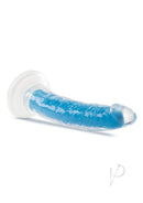 Neo Elite Glow in the Dark Dildo 7.5 Inch Blue with soft blue glow and lifelike feel for enhanced pleasure.